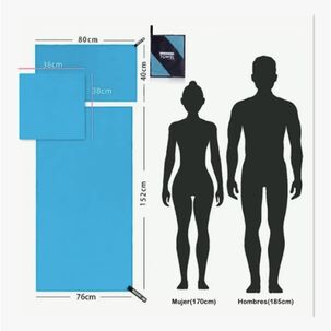 Toalla De Deporte Microfibra Set X3 Celeste