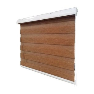 Cortina Roller D&uacute;o Madera Caf&eacute; 60x220 Cm