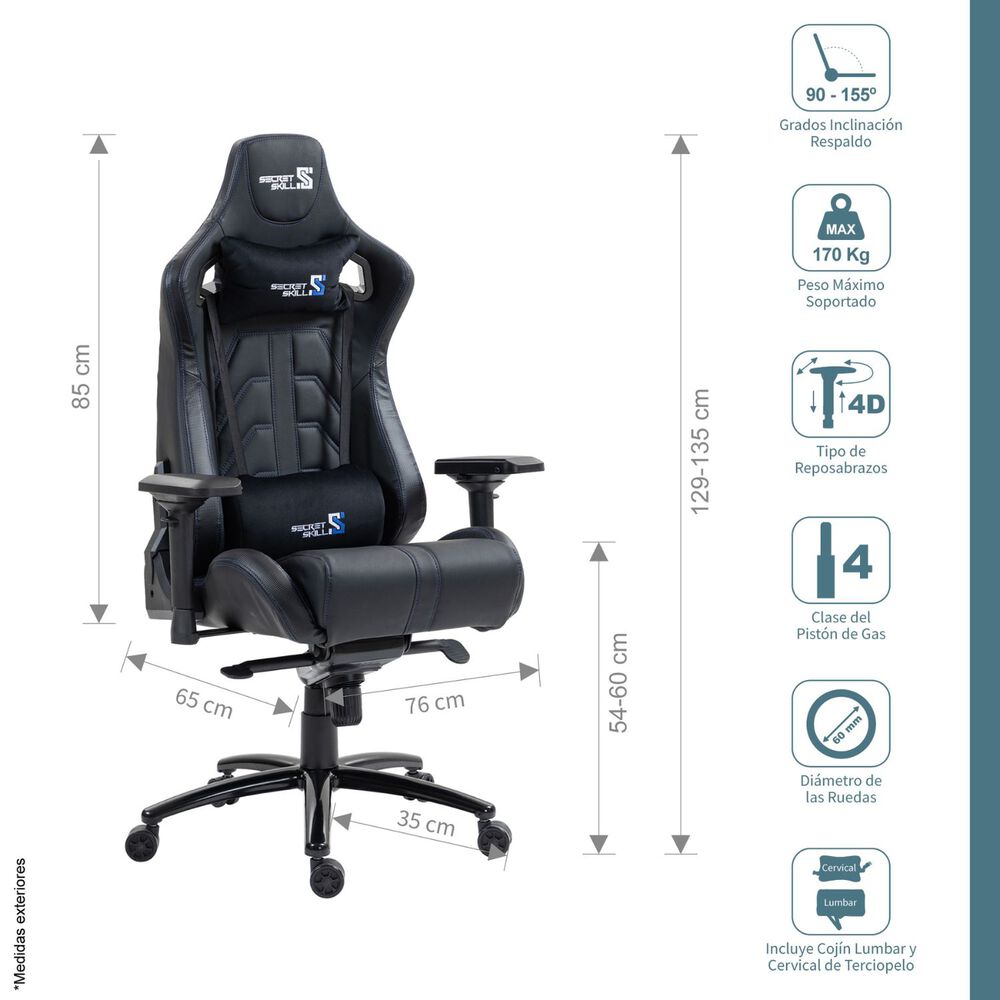 Silla Gamer Black Wolf Negro /negro image number 1.0