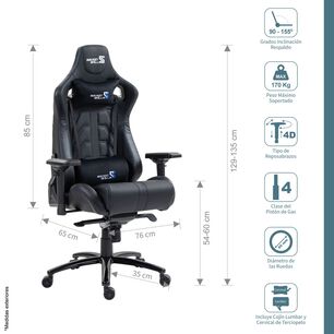 Silla Gamer Black Wolf Negro /negro