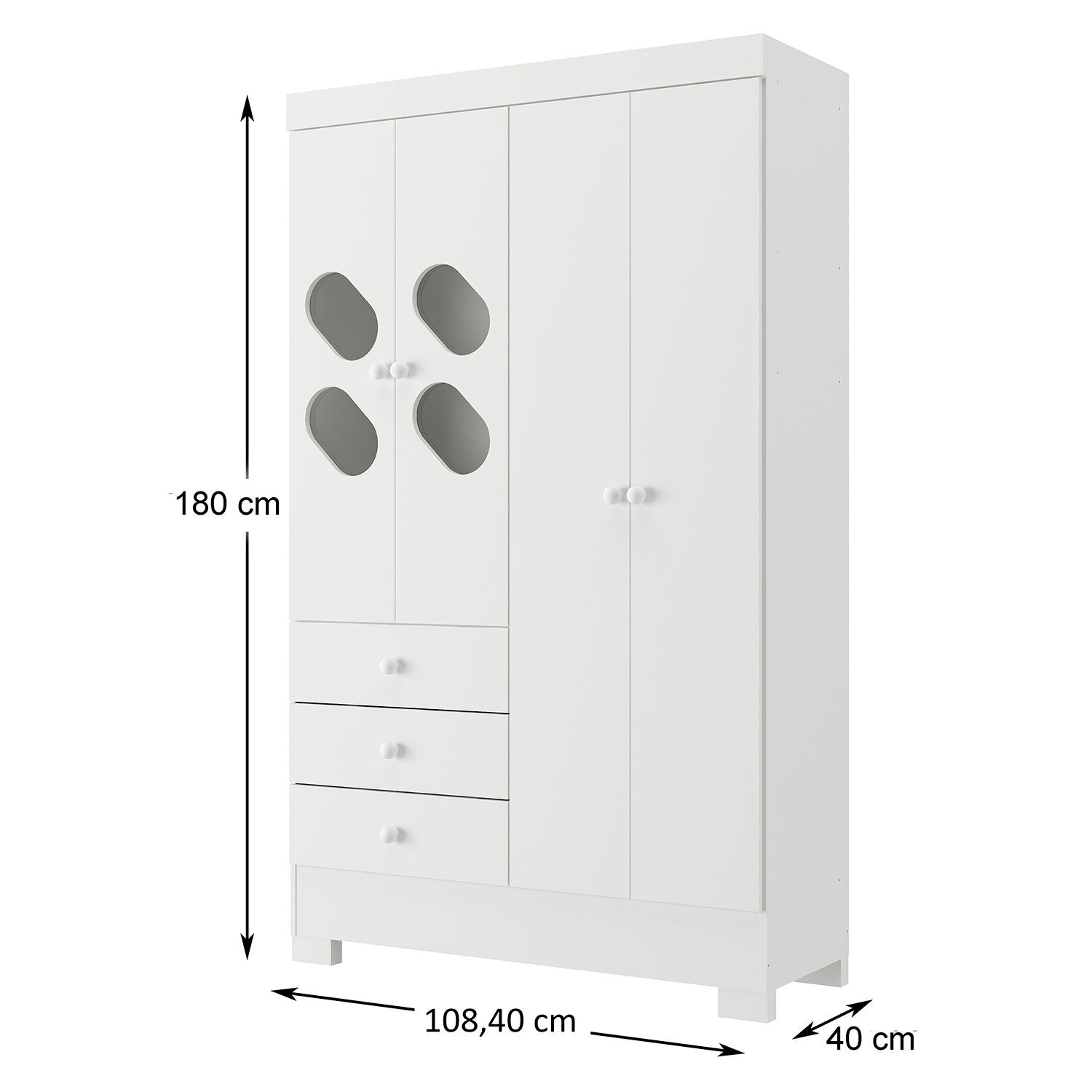 Cl&oacute;set Di Poretti Design Ciranda / 4 Puertas / 3 Cajones image number 2.0