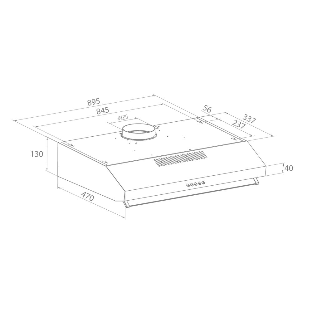 Campana De Cocina Grner Black 90cm 450 M3/h image number 4.0