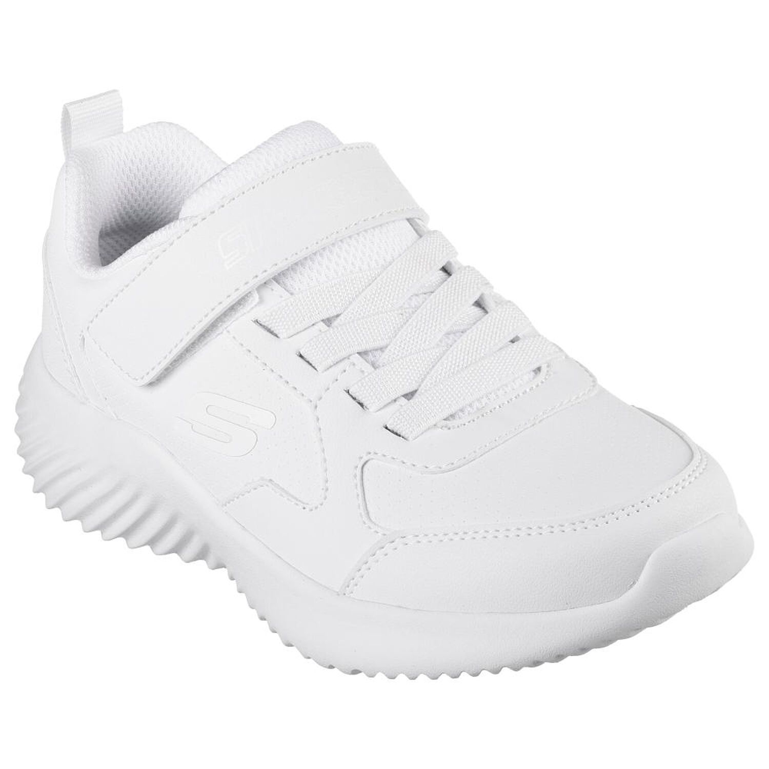 Zapatilla Escolar Ni&ntilde;o Skechers Bounder - Power Study Wht image number 4.0