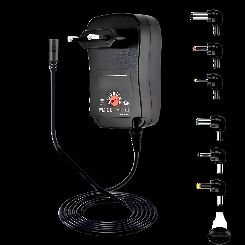 Transformador 12v Regulables 1.2a / 15w + 6 Plug Universales image number 0.0