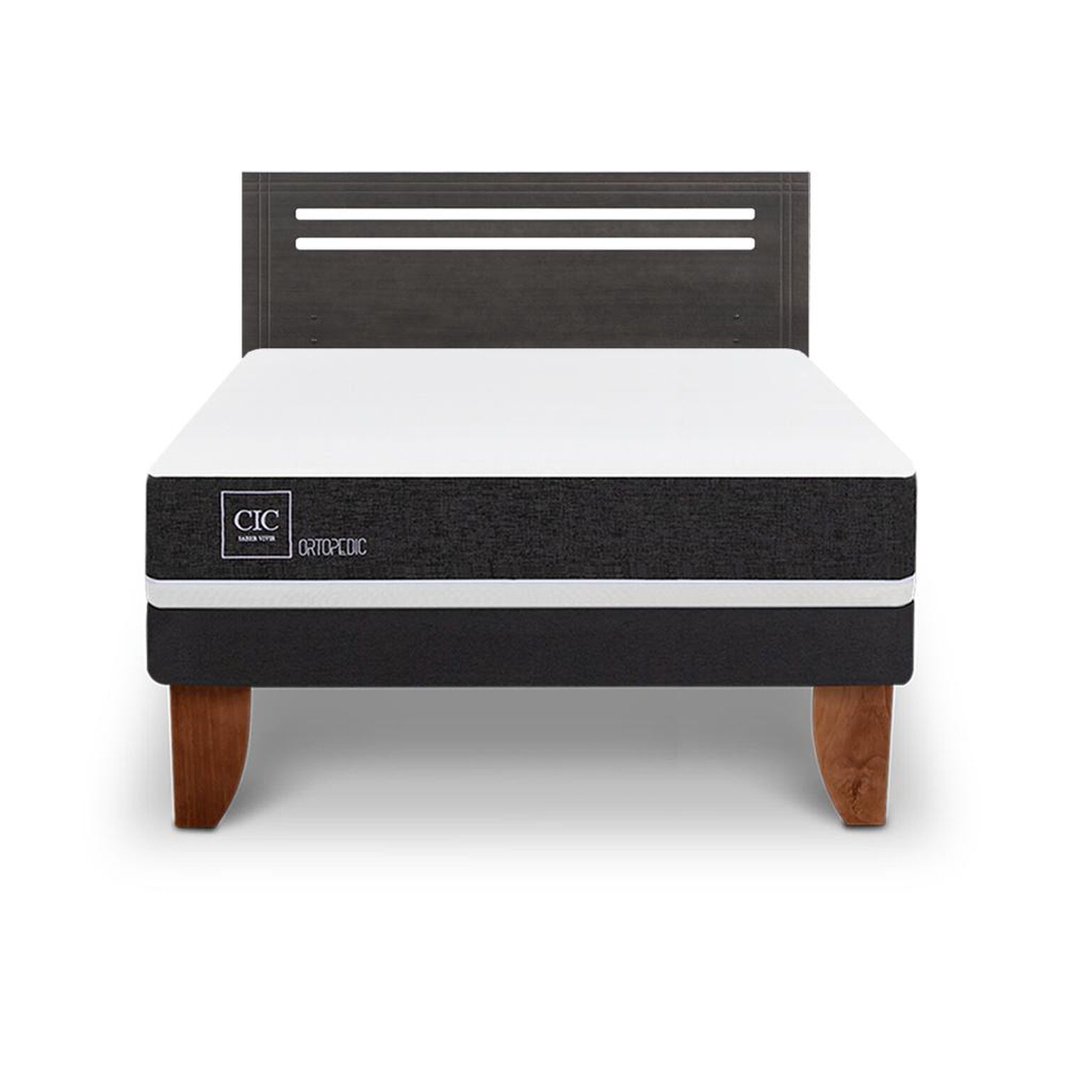 Cama Europea Cic Ortopedic / 2 Plazas / Base Normal + Respaldo image number 0.0