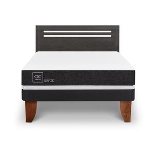 Cama Europea Cic Ortopedic / 2 Plazas / Base Normal + Respaldo