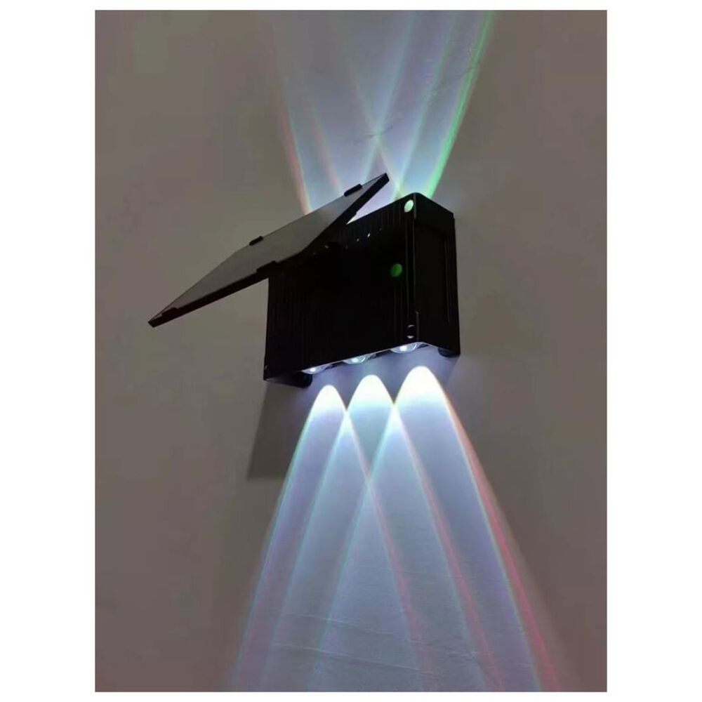 Pack 3 Lampara Aplique Solar De Pared Con Panel Lampara Decorativa image number 2.0