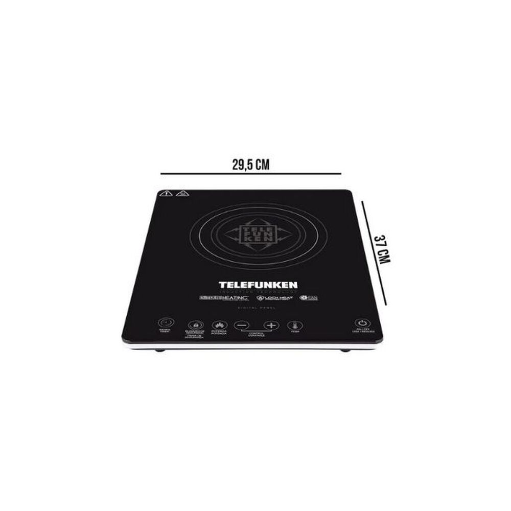 Cocinilla Eléctrica Por Inducción Telefunken Tf Ai9000 220v 2100w Potencia Táctil Vidrio image number 2.0