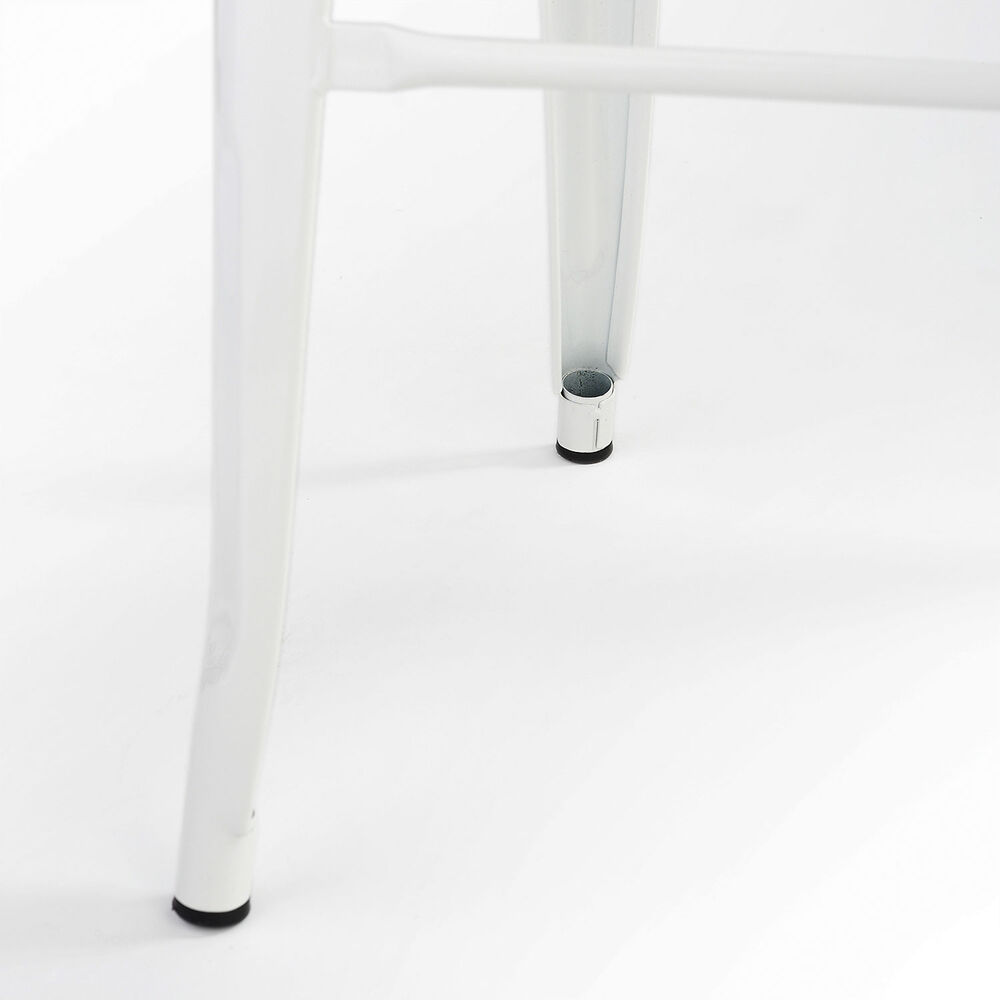 Pack 4 Pisos De Bar Tolix Asiento De Madera Blanco image number 7.0