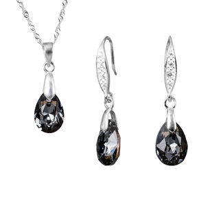 Conjunto Milan Cristal Genuino Silver Night