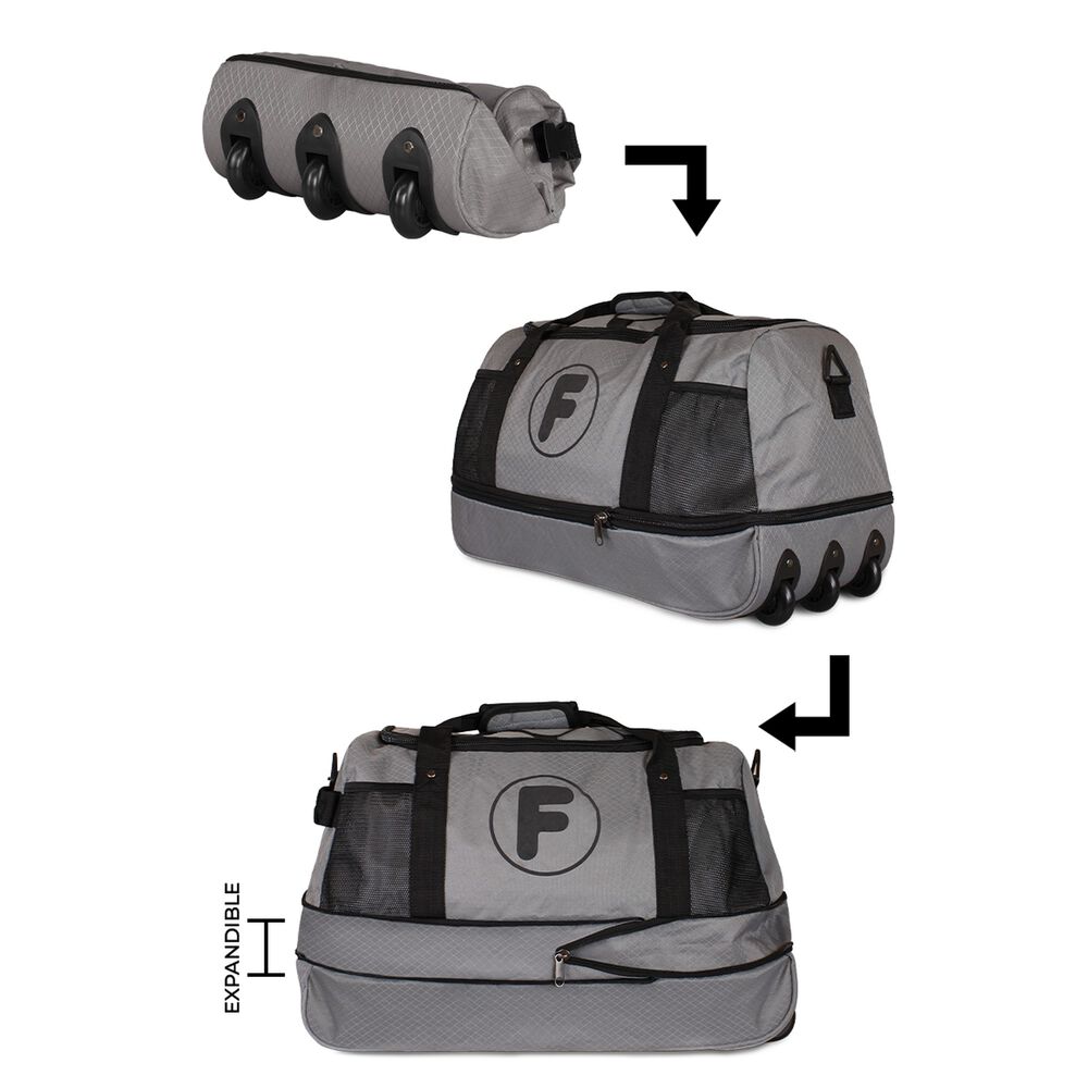 Bolso Tipo Mochila Con Ruedas Goliat Gris F La Maleta De Chile image number 1.0