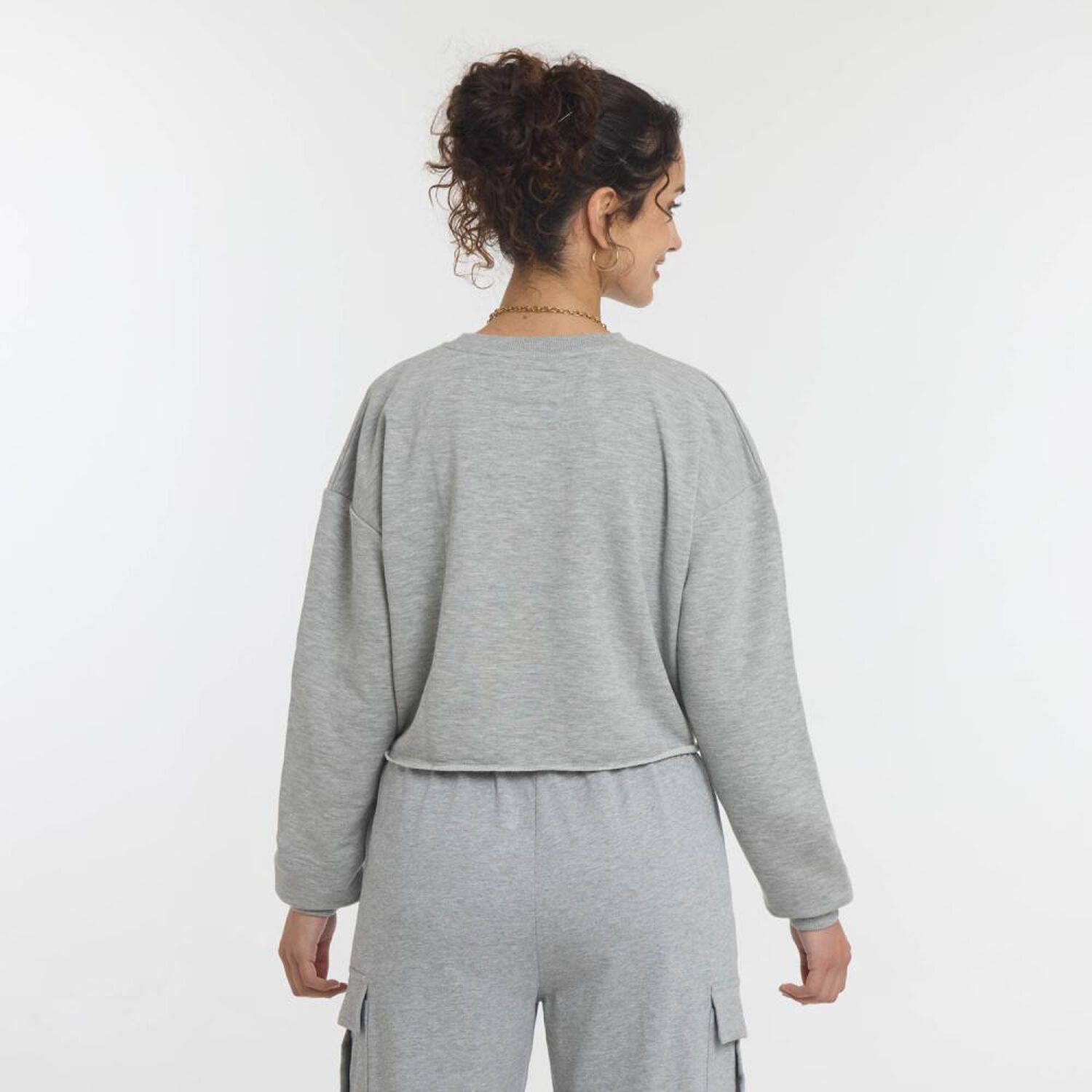 Poler&oacute;n Crop Cuello Redondo Mujer Freedom image number 3.0