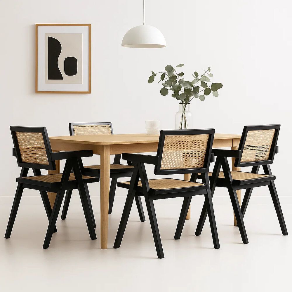 Pack De 4 Sillas Chandigarh De Madera - Negras image number 1.0