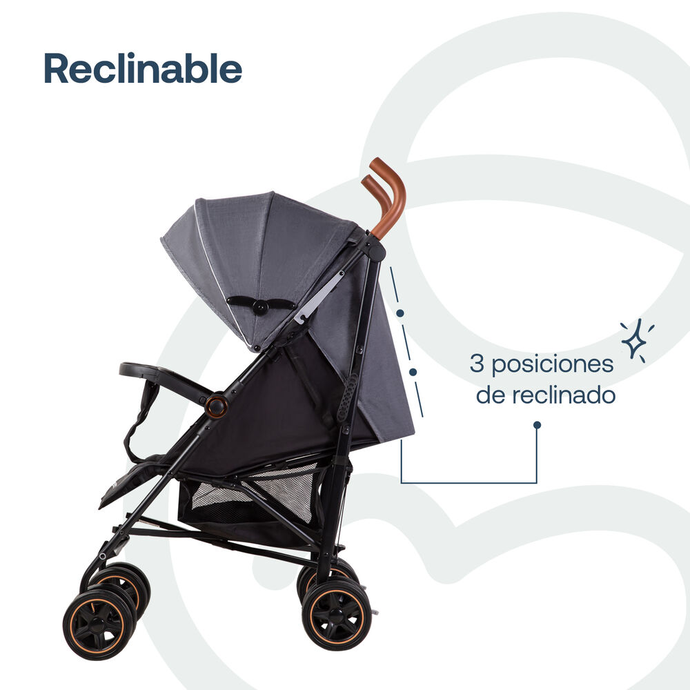 Coche Paragua Magic Ride Fiesta Gris Bebesit image number 3.0