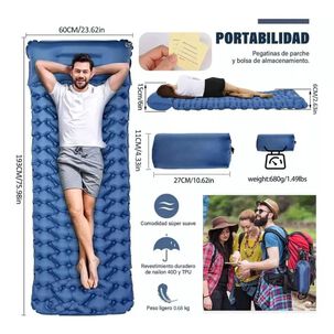 Colchon Inflable Plegable Para Camping Outdoor