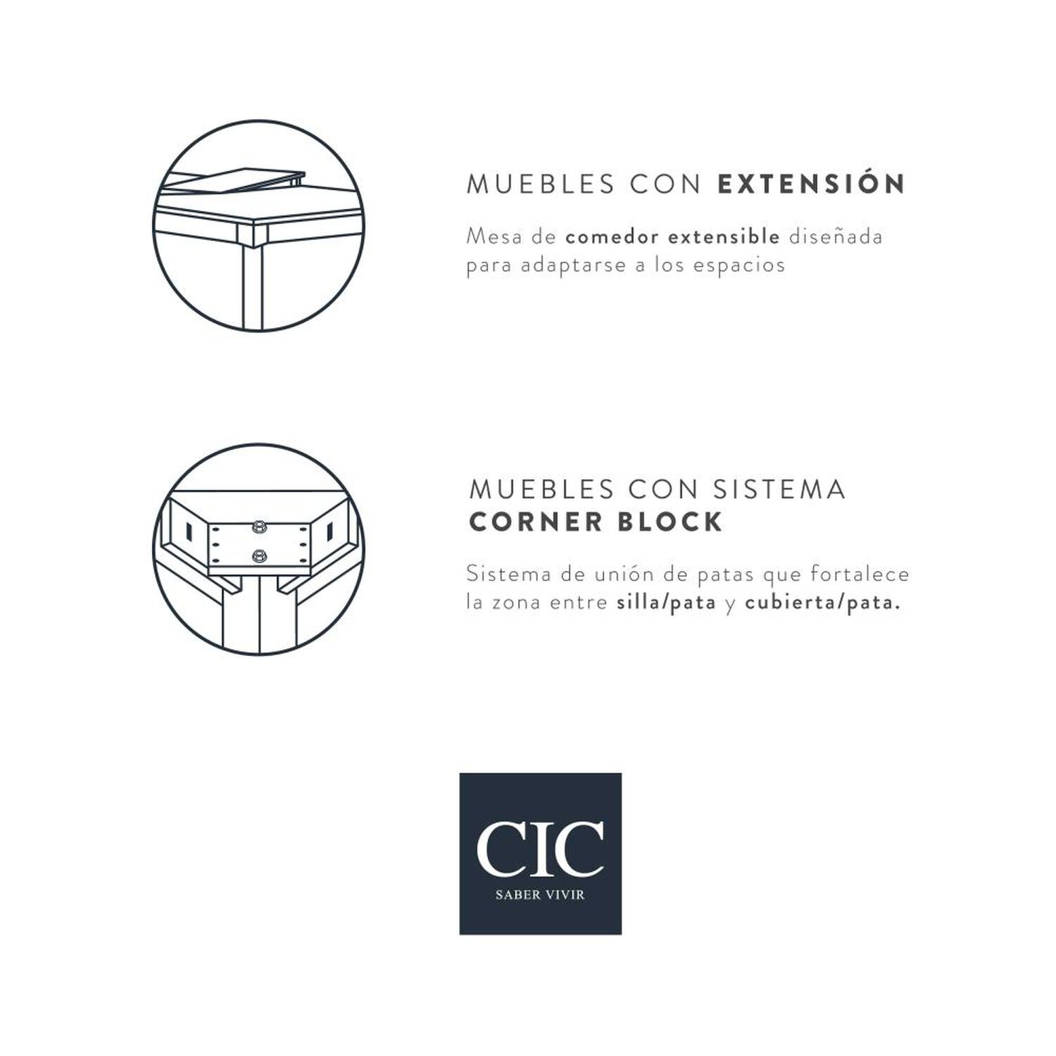 Juego De Comedor Cic New Carrera / 6 Sillas / 2 Sitiales image number 6.0