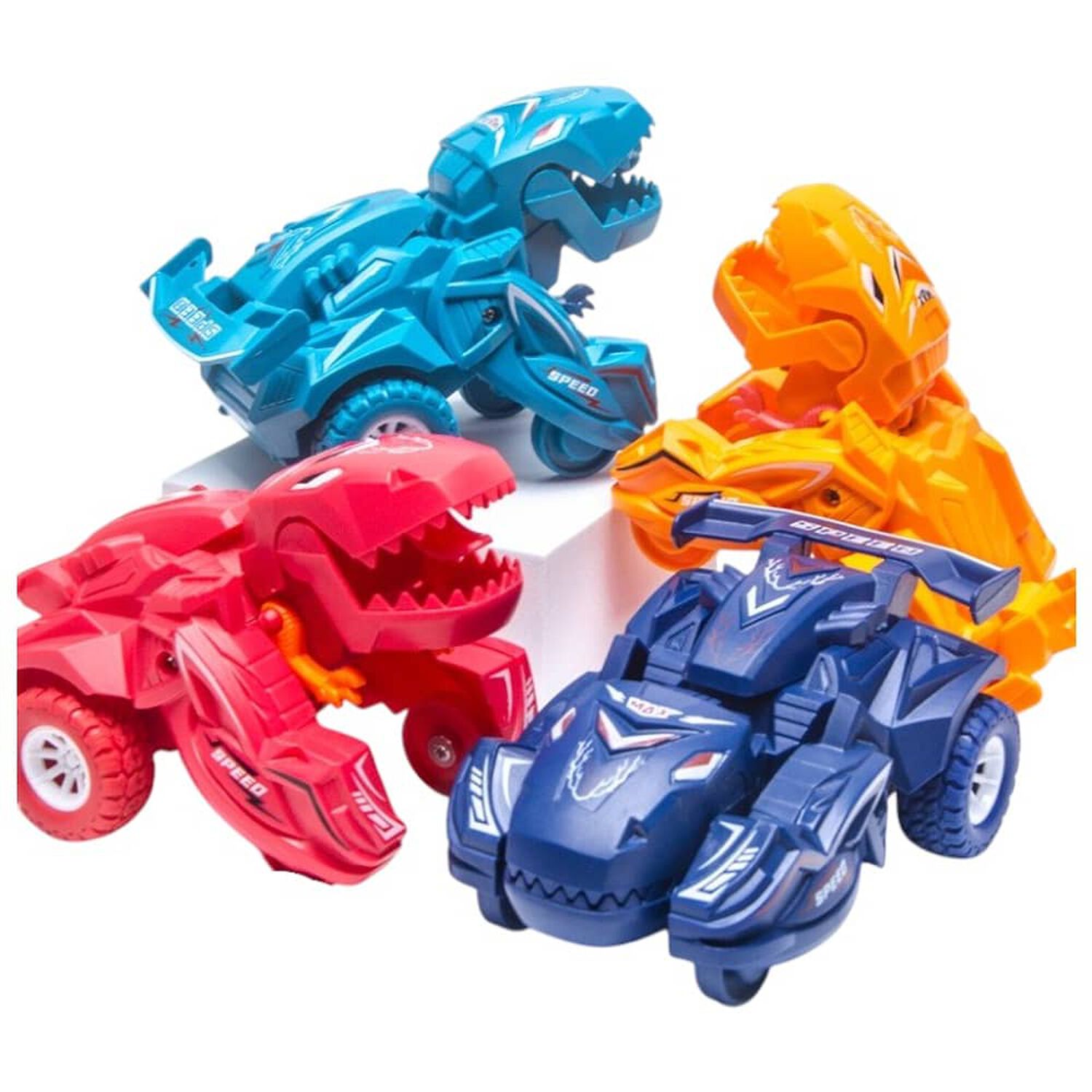 Set Juguetes Cuatro Autos Transformers Dinousaurio Para Ni&ntilde;os image number 0.0