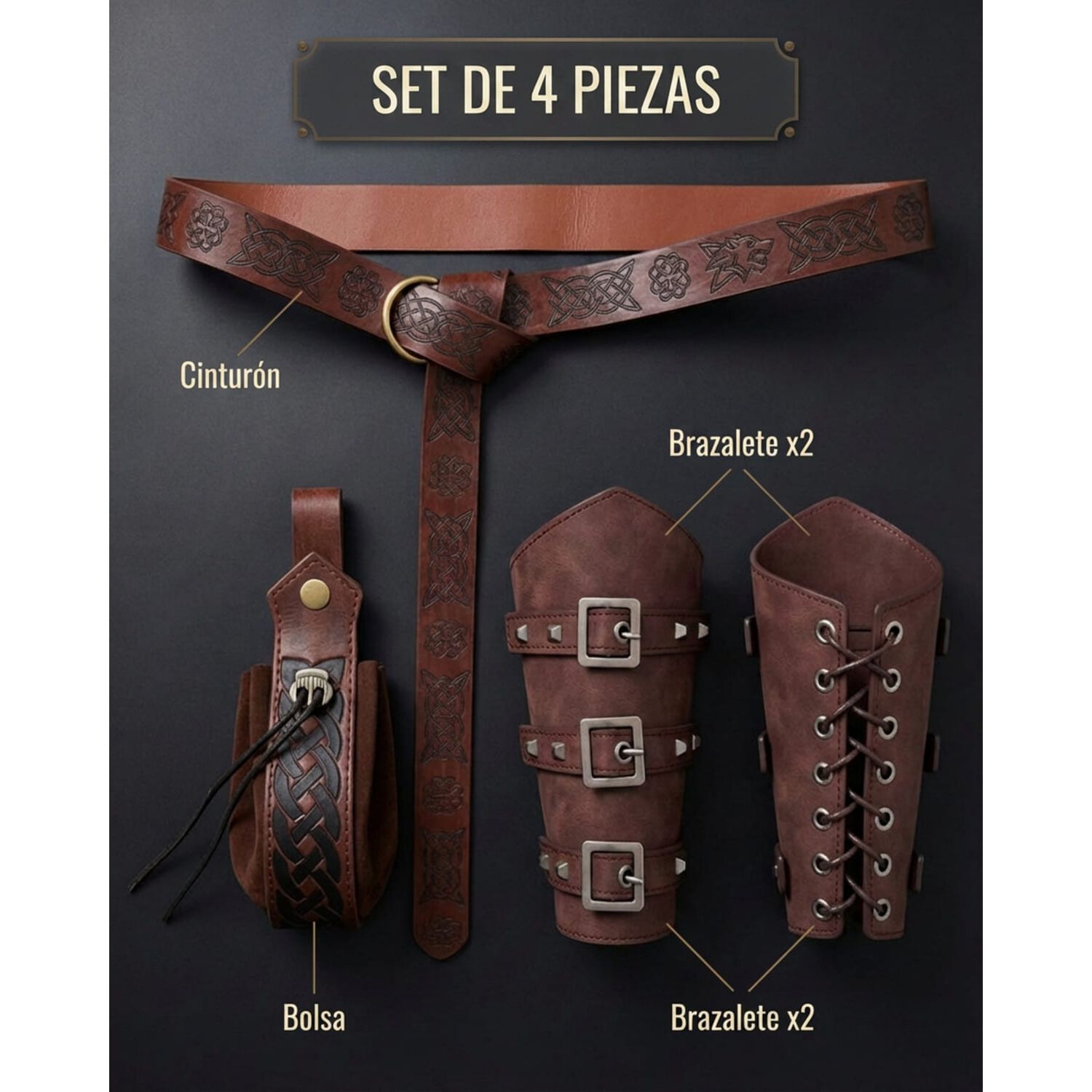 Accesorio Disfraz Cosplay Vikingo Caf&eacute; image number 10.0