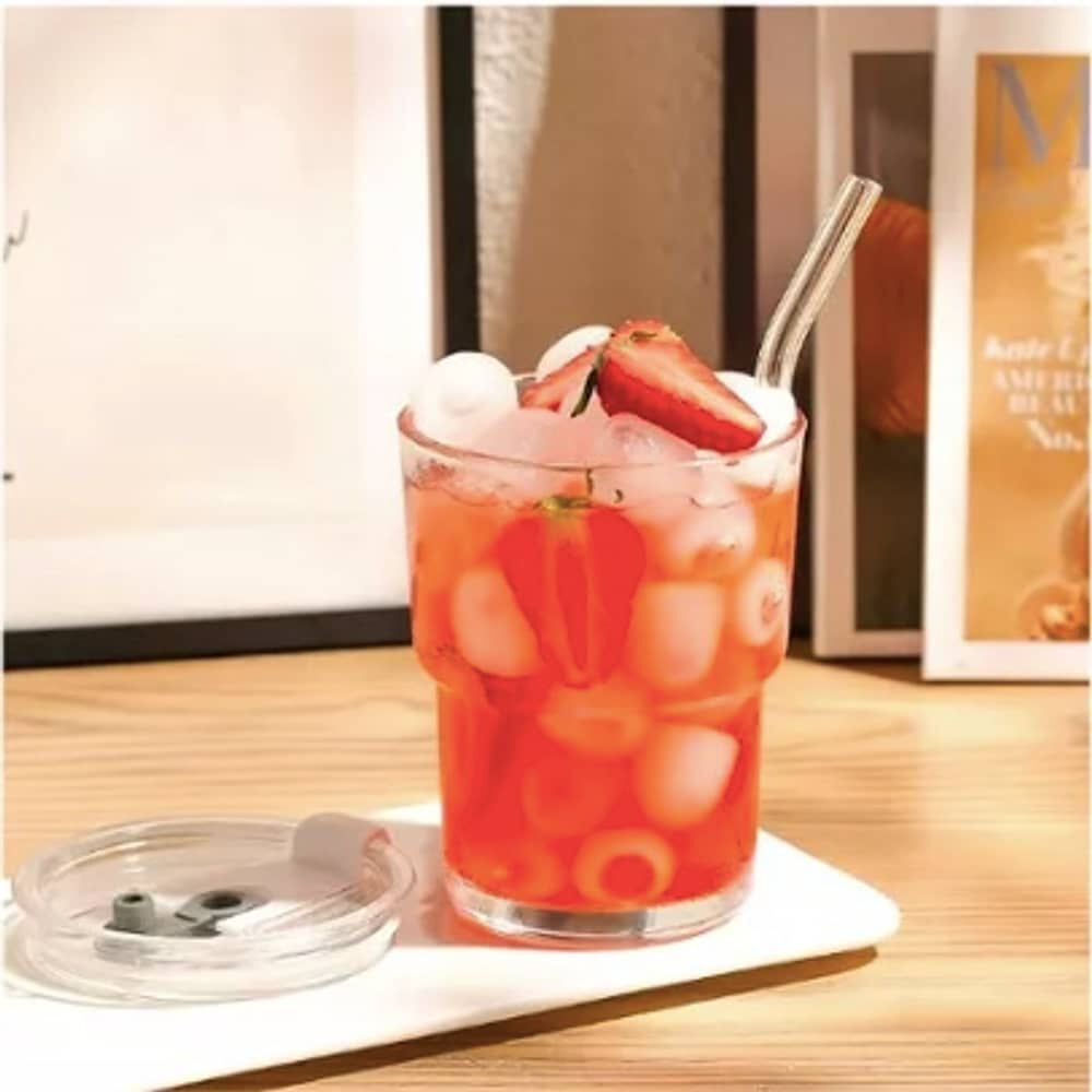 Taza De Vidrio Con Bombilla Transparente Y Cepillo Limpieza image number 2.0