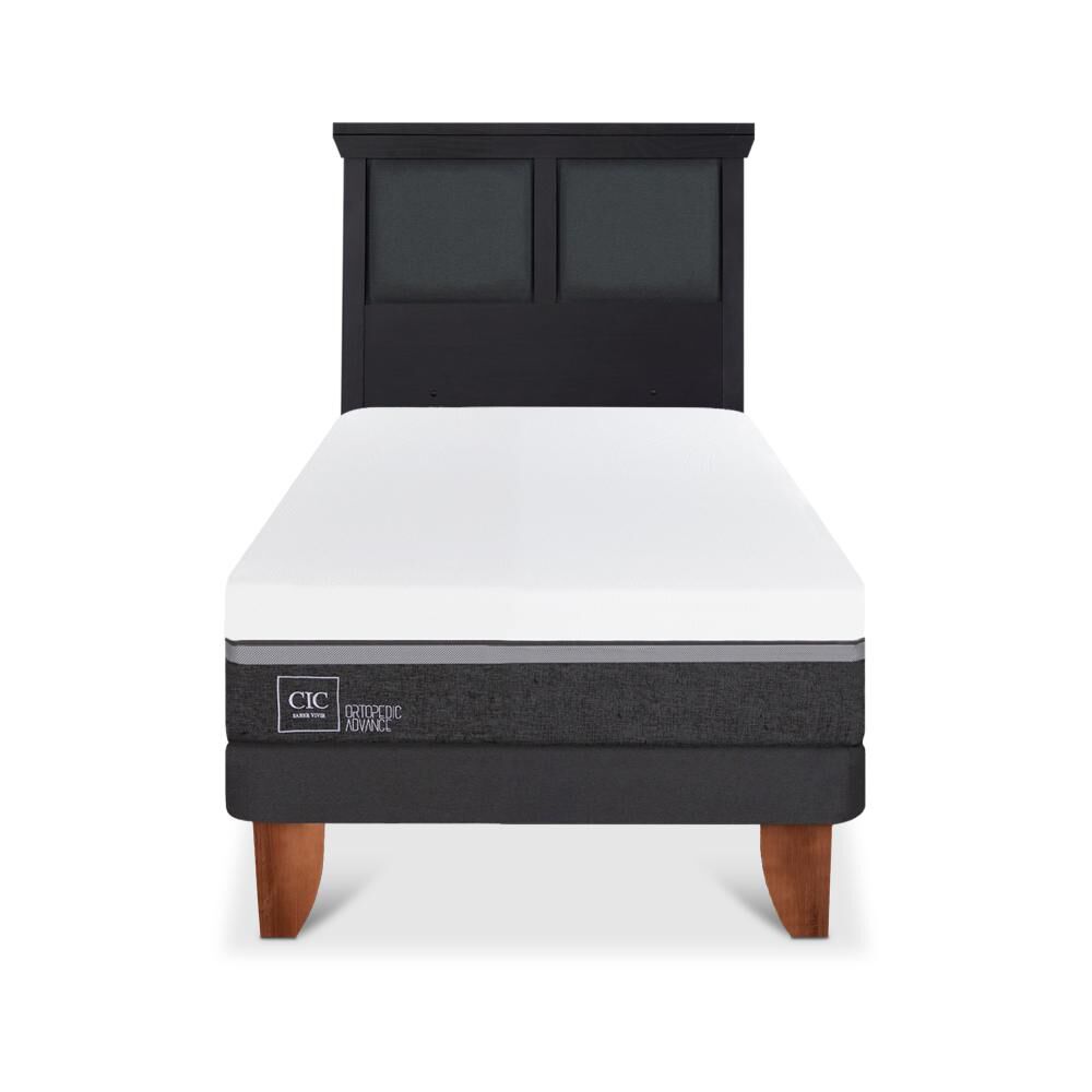 Cama Europea Cic Ortopedic Advance / 1.5 Plazas / Base Normal + Respaldo image number 0.0