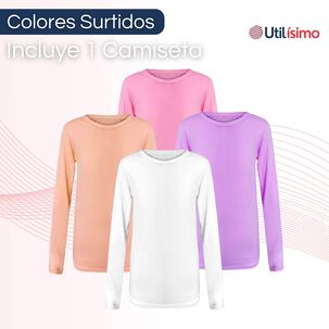 Camiseta Bamb&uacute; Manga Larga Ni&ntilde;a Primera Capa Invierno