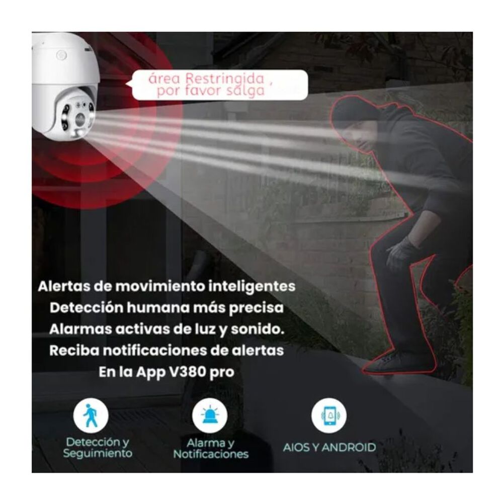 Camara Ip De Seguridad Exterior 1080 Domo 360 Ptz Land Wifi image number 4.0