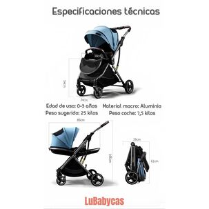 Coche De Paseo Modo Apego Y Panor&aacute;mico Rosado Lubabycas