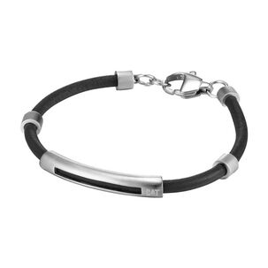 Pulsera De Hombre Cat J007b10112 Plateado-negro
