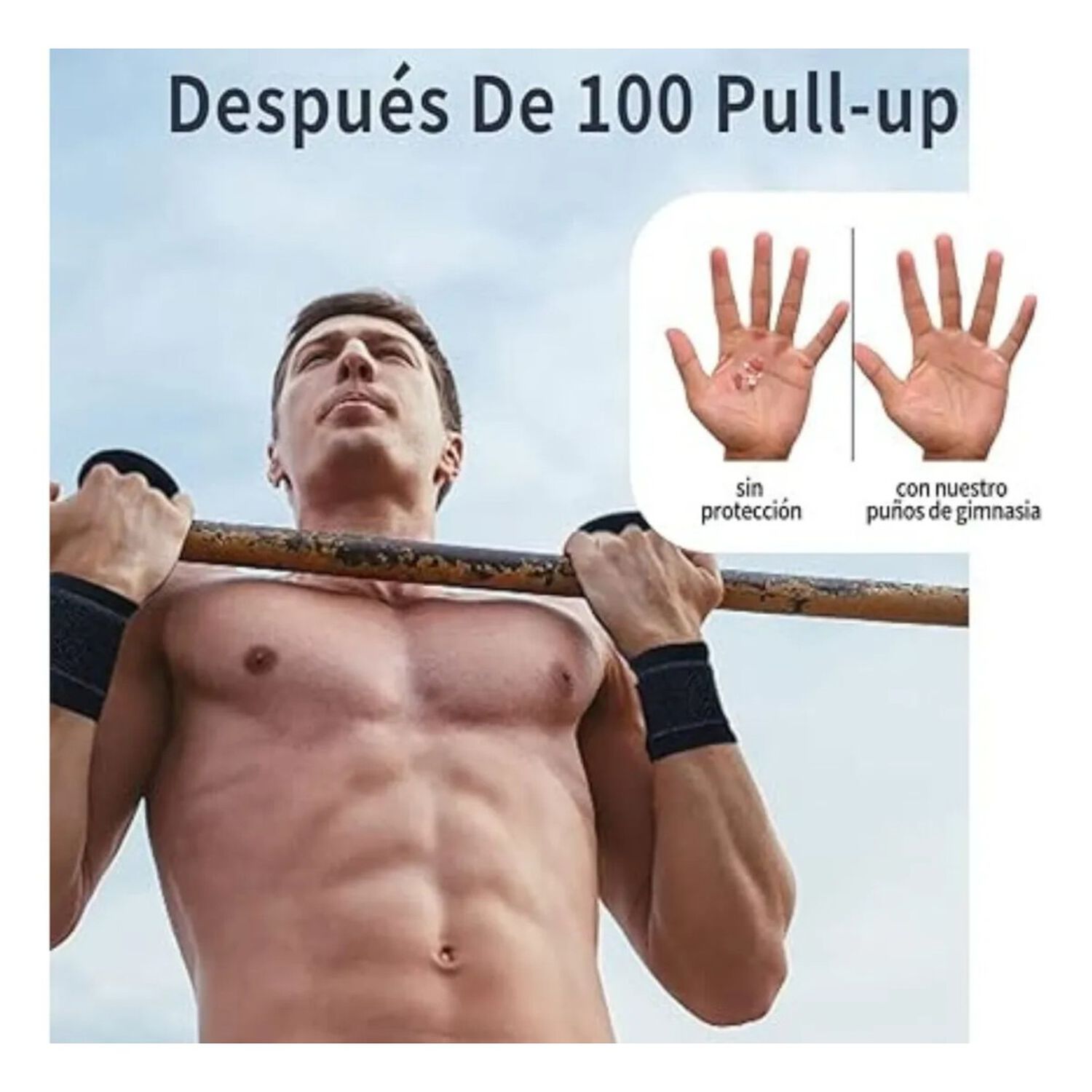 Calleras De Cuero De 3 Dedos Para Crossfit Gym Y Fitness image number 3.0