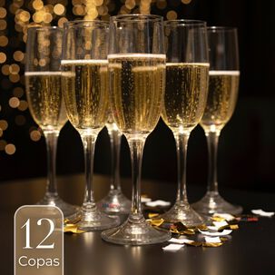 Set De 12 Copas De Champa&ntilde;a Espumante 180 Ml