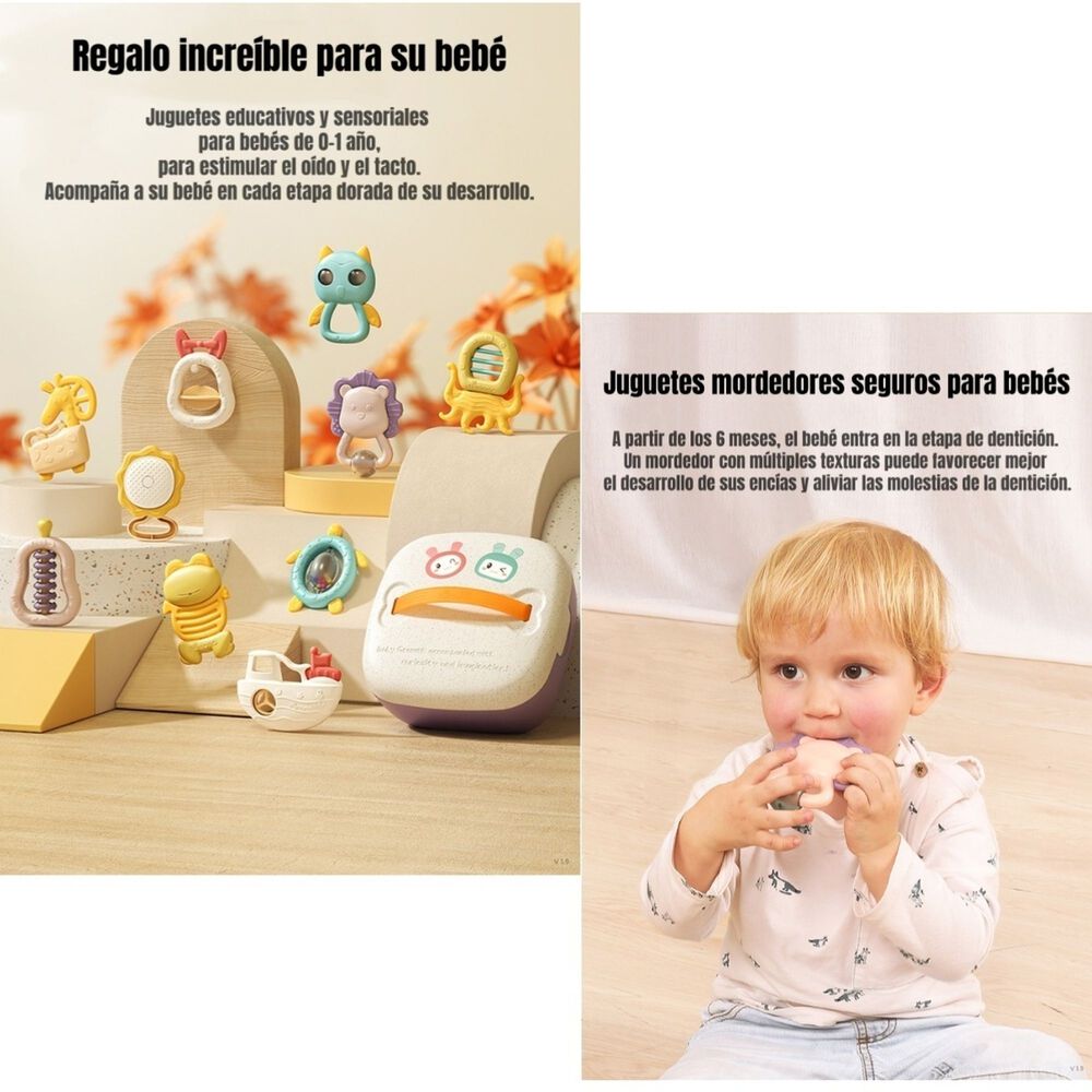 Mordedores Juguetes Sensoriales Educativos Tm146 Lubabycas image number 5.0
