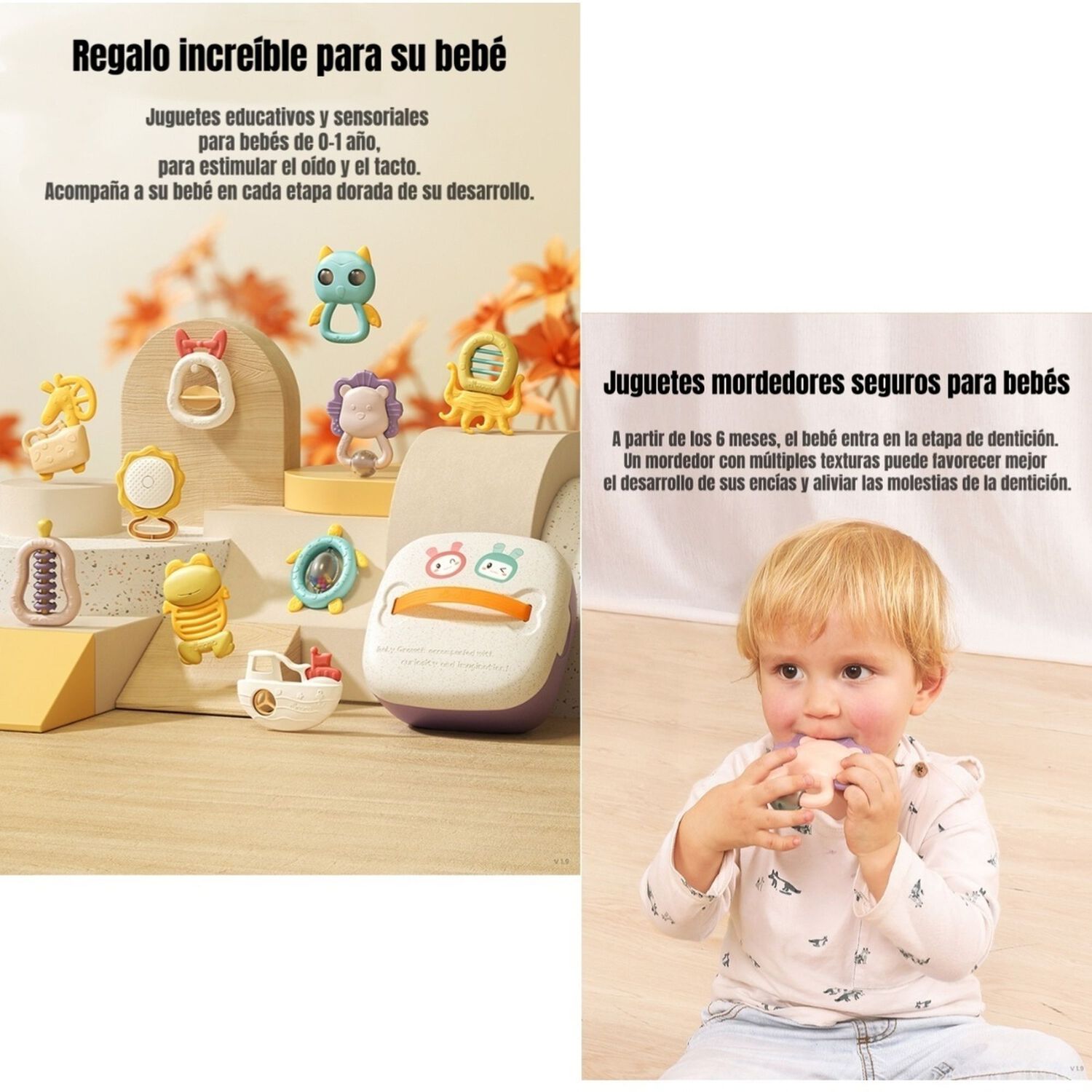 Mordedores Juguetes Sensoriales Educativos Tm146 Lubabycas image number 5.0