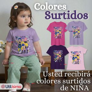 Polera Huntrix 100% Algodón Manga Corta Niña Huntr/x Demon Hunters Rumi Mira Zoey