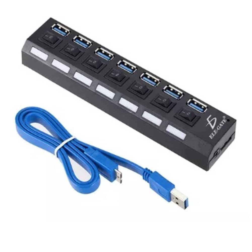 Hub Usb 3.0 7 Puertos De Alta Velocidad Con Indicador Led image number 2.0
