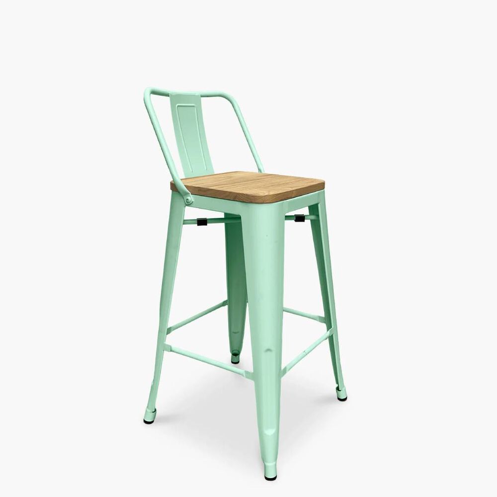 Pack 4 Taburetes Tolix Madera Clara (77cm) image number 0.0