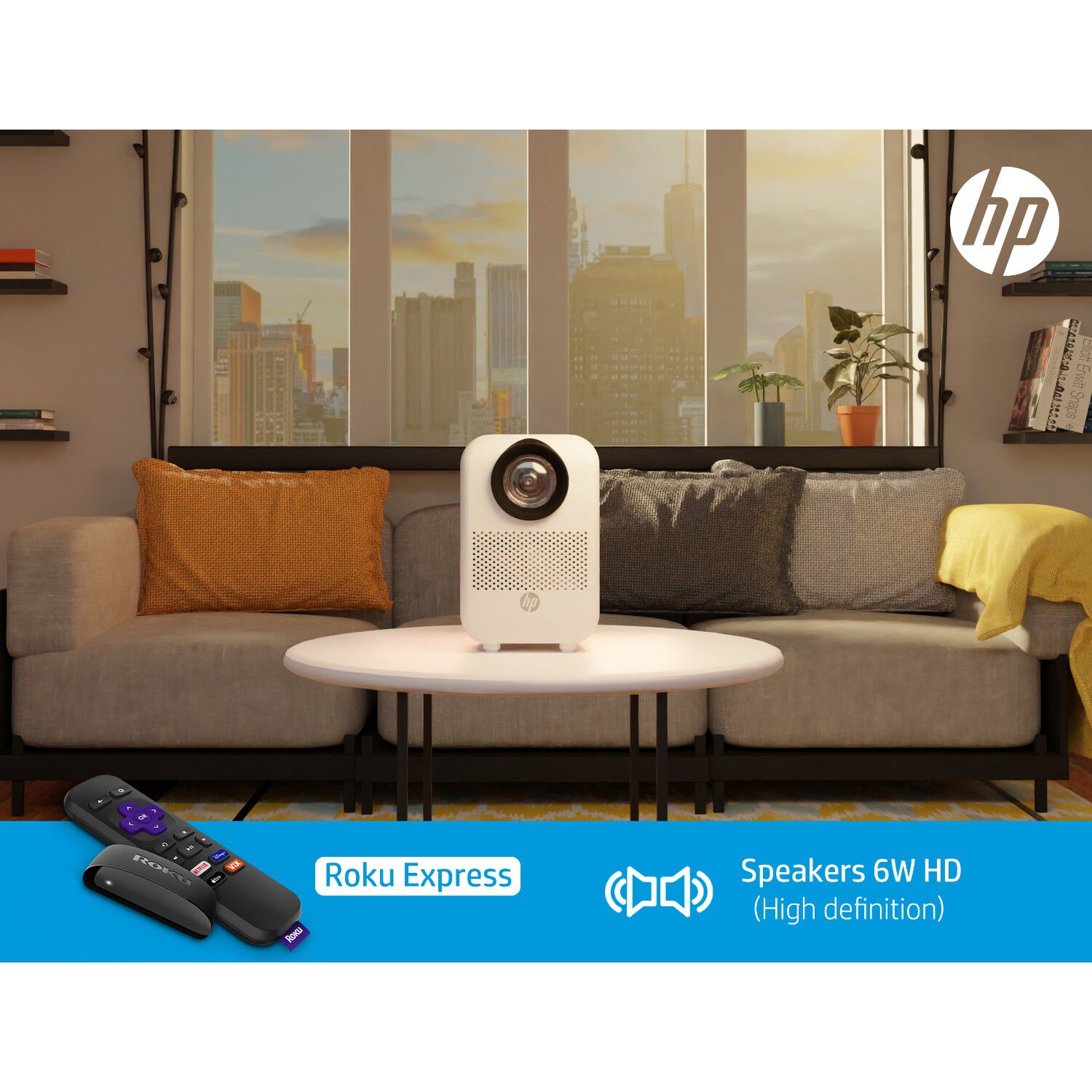 Proyector Port&aacute;til Hp Cc180 3 En 1 Roku Hd 720p 200 L&uacute;menes image number 4.0