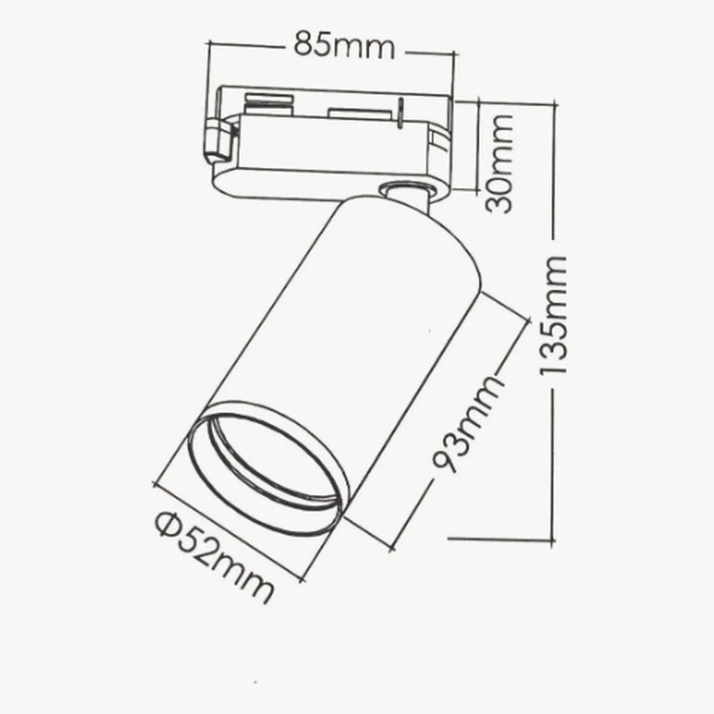 1 Riel Monof&aacute;sico 1mt Blanco + 4 Focos Luz C&aacute;lida image number 2.0