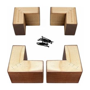 Kit 4 Patas Tipo L - Altura 4.5 Cm (chocolate)