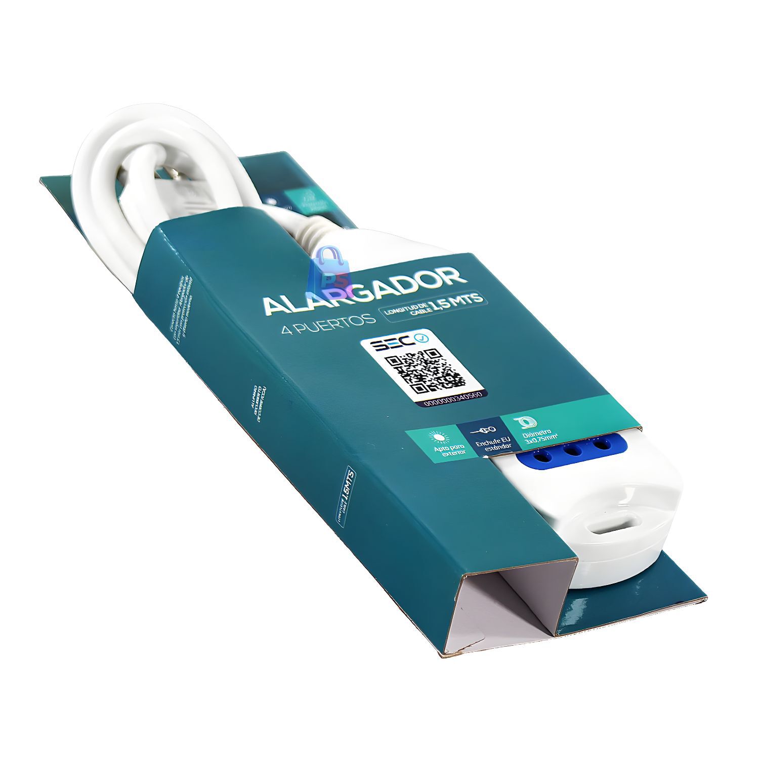 Alargador Electrico 4 Enchufes Certificado Sec Colores - Ps image number 2.0