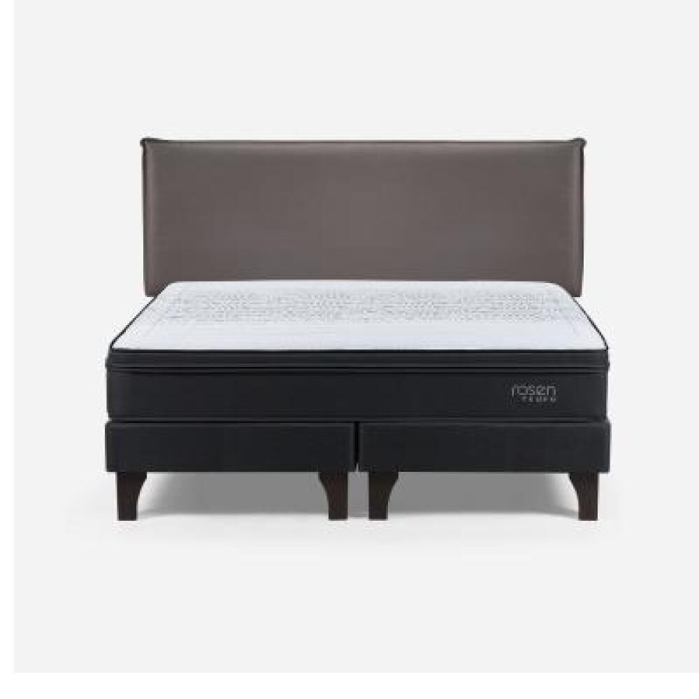 Cama Europea Rosen Tempo / King / Base Dividida  + Respaldo Maurice Chocolate image number 6.0