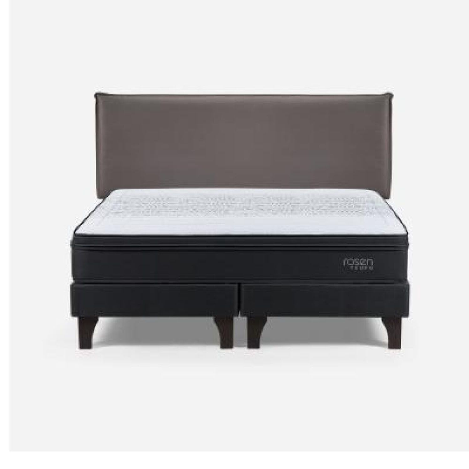 Cama Europea Rosen Tempo / King / Base Dividida  + Respaldo Maurice Chocolate image number 6.0