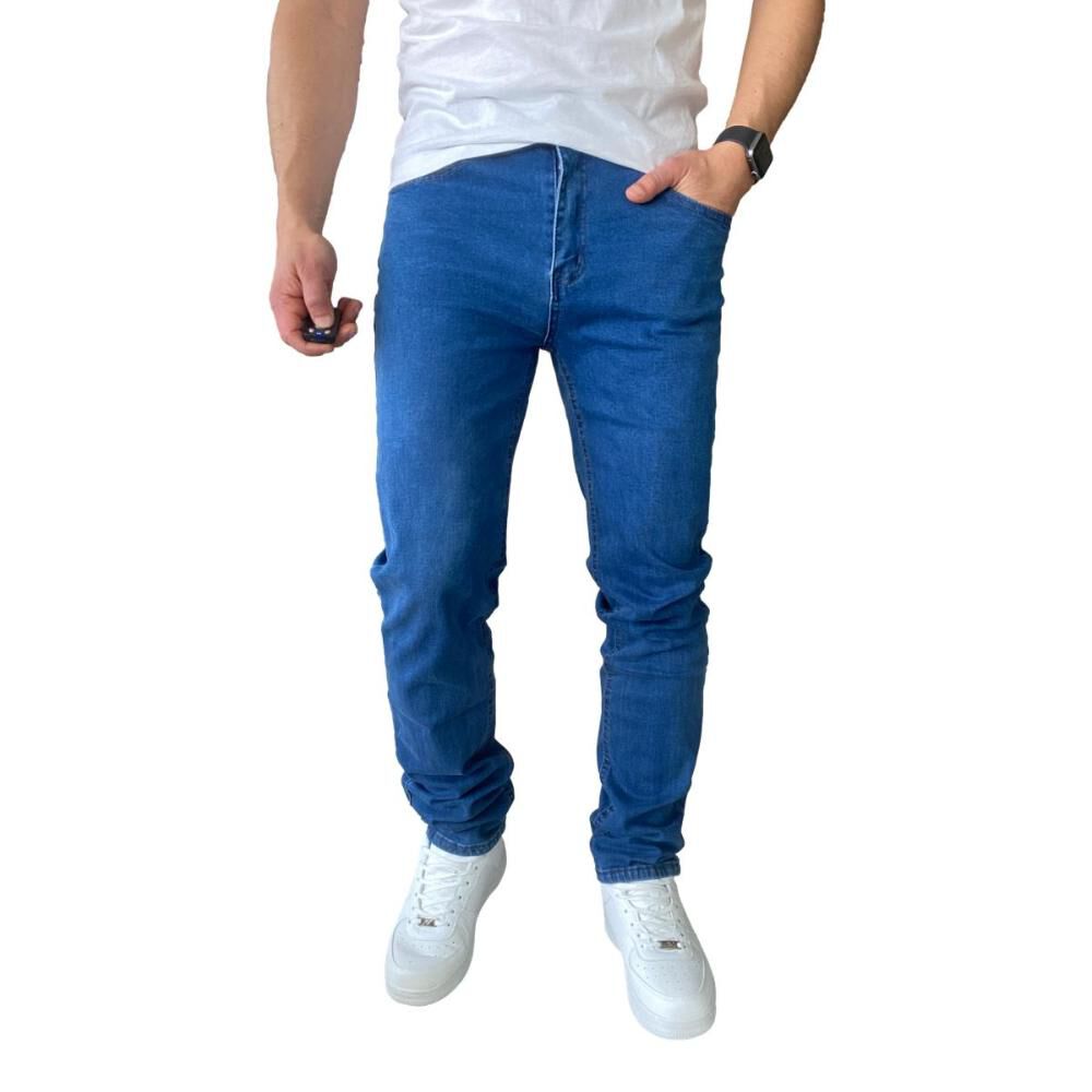 Jeans Hombre Elasticados Slim Fit Azul Medio image number 2.0