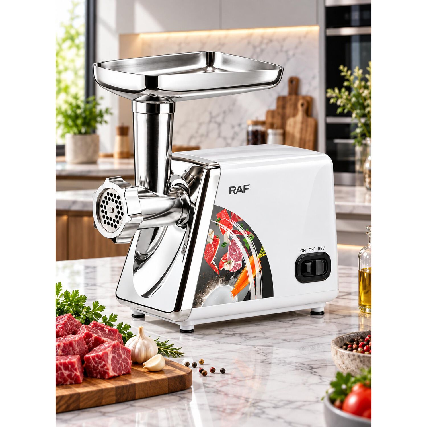Picadora De Carne El&eacute;ctrica Raf R3368 2500w image number 3.0
