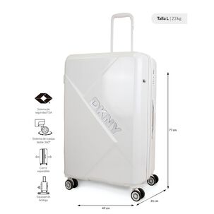 Maleta Grande 23kg Donna Karan Your Call Blanca Dkny