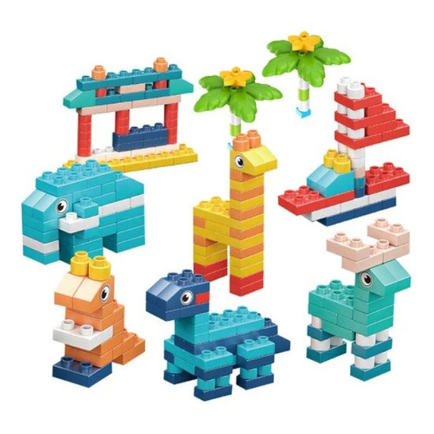 Mesa De Actividades Infantil Con Silla + 300 Bloques De Juego image number 5.0