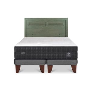 Cama Europea Cic Lux / 2 Plazas / Base Dividida + Respaldo