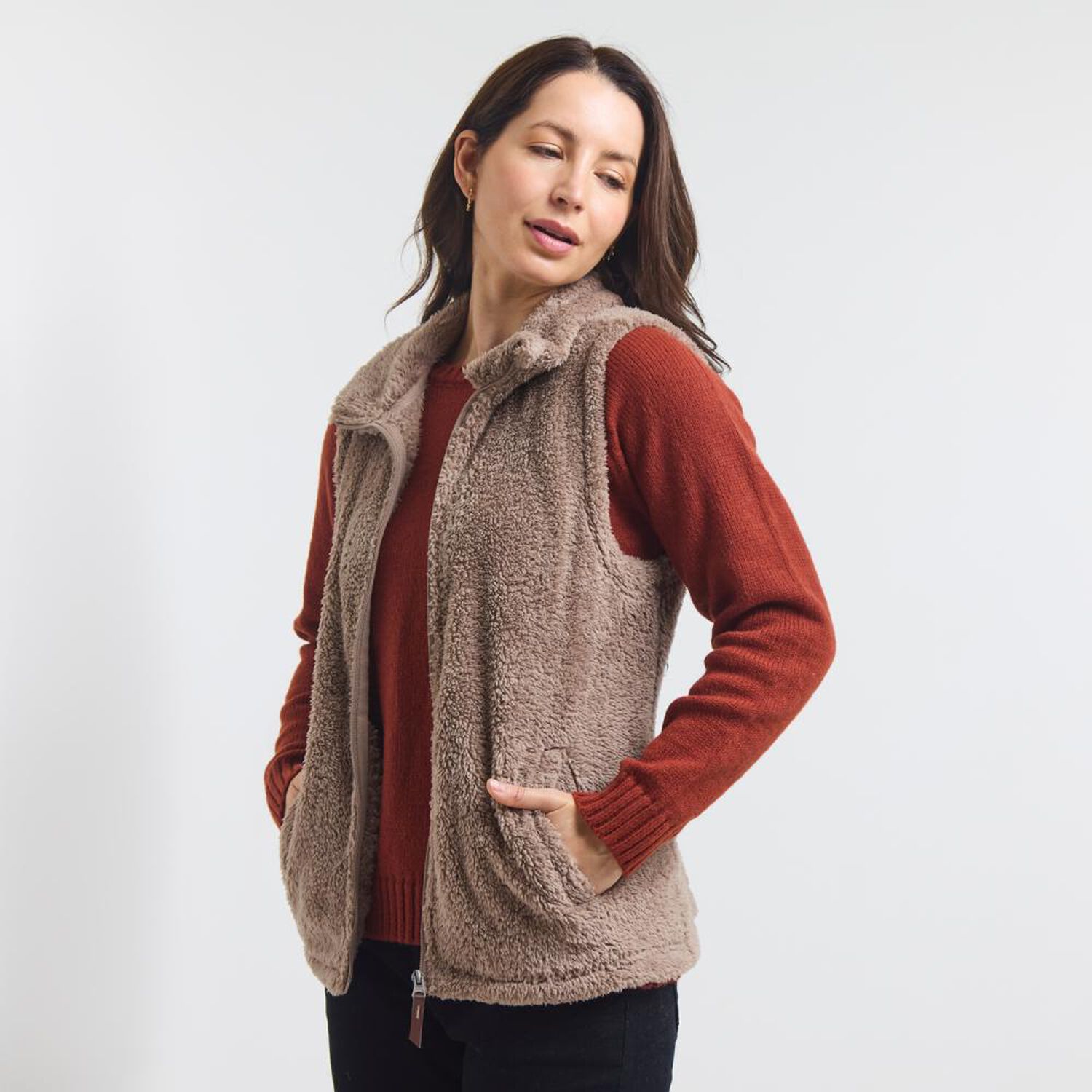 Poler&oacute;n Polar Fleece Sin Mangacuello Alto Mujer Geeps image number 2.0
