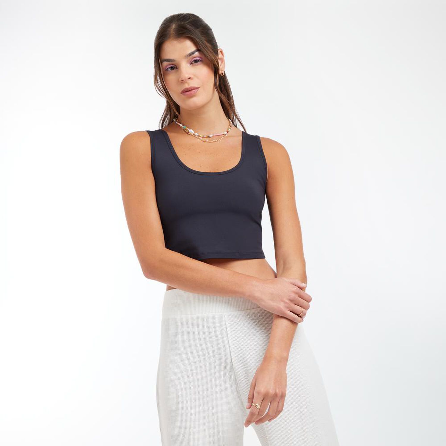 Peto Crop Sin Mangas Cuello Redondo Mujer Freedom image number 0.0