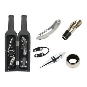 Set Vino Sacacorchos Accesorios Elegantes Botella Negra