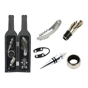 Set Vino Sacacorchos Accesorios Elegantes Botella Negra